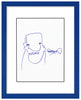 MARTIN WHATSON 'Self Portrait' (2023) Rare Hand-Drawn, Framed Sketch on Paper (1) - Signari Gallery 