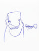 MARTIN WHATSON 'Self Portrait' (2023) Rare Hand-Drawn, Framed Sketch on Paper (1) - Signari Gallery 