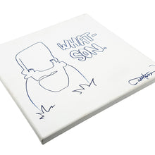 Load image into Gallery viewer, MARTIN WHATSON 'WHAT-SON' (2023) Framed Self-Portrait Sketch on Canvas - Signari Gallery 