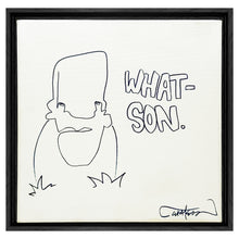 Load image into Gallery viewer, MARTIN WHATSON 'WHAT-SON' (2023) Framed Self-Portrait Sketch on Canvas - Signari Gallery 