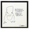 MARTIN WHATSON 'WHAT-SON' (2023) Framed Self-Portrait Sketch on Canvas - Signari Gallery 