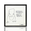 MARTIN WHATSON 'WHAT-SON' (2023) Framed Self-Portrait Sketch on Canvas - Signari Gallery 