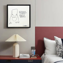 Load image into Gallery viewer, MARTIN WHATSON 'WHAT-SON' (2023) Framed Self-Portrait Sketch on Canvas - Signari Gallery 