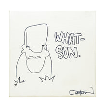 Load image into Gallery viewer, MARTIN WHATSON 'WHAT-SON' (2023) Framed Self-Portrait Sketch on Canvas - Signari Gallery 