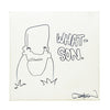 MARTIN WHATSON 'WHAT-SON' (2023) Framed Self-Portrait Sketch on Canvas - Signari Gallery 