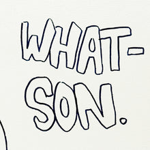 Load image into Gallery viewer, MARTIN WHATSON 'WHAT-SON' (2023) Framed Self-Portrait Sketch on Canvas - Signari Gallery 