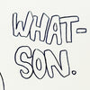 MARTIN WHATSON 'WHAT-SON' (2023) Framed Self-Portrait Sketch on Canvas - Signari Gallery 