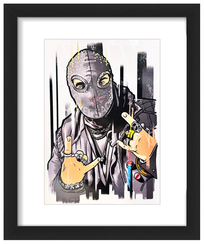 MASON STORM 'Self Portrait' (2022) Framed Original Show Card - Signari Gallery 