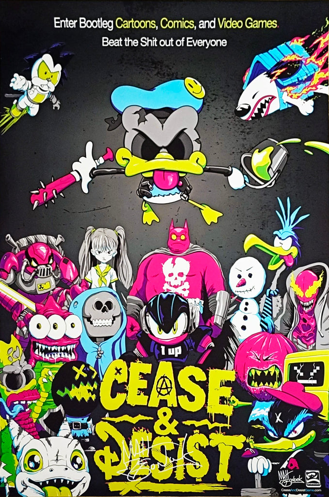 MATT GONDEK x Steam 'Cease & Desist' (2025) Hand-Signed Promo Video Game Poster