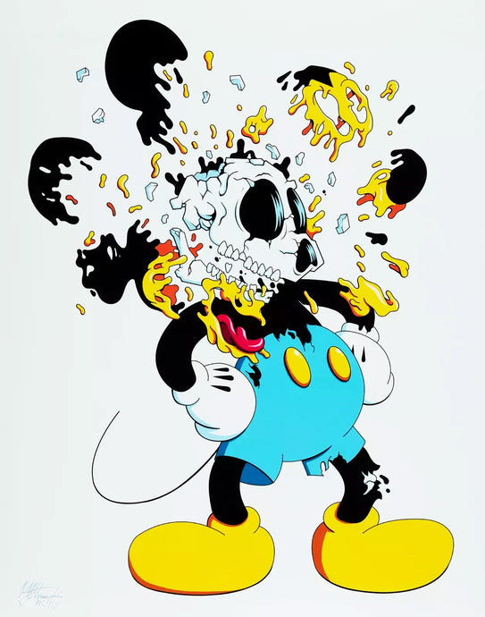 MATT GONDEK 'Deconstructed Mouse' (2018) RARE Screen Print (blue)