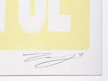 Load image into Gallery viewer, MICHAEL COLEMAN &#39;Sorry You&#39;re Beautiful&#39; (yellow) Silkscreen Print - Signari Gallery 