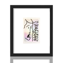 Load image into Gallery viewer, MICHAEL REEDER 'Face 2' (2025) Hand-Drawn/Signed Framed Sketch