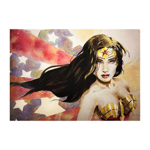 MIKE KRETZ 'Wonder Woman' (2012) Framed Original Postcard - Signari Gallery 