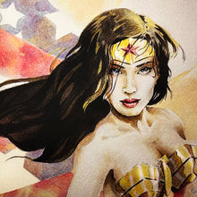 Load image into Gallery viewer, MIKE KRETZ &#39;Wonder Woman&#39; (2012) Framed Original Postcard - Signari Gallery 