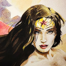 Load image into Gallery viewer, MIKE KRETZ &#39;Wonder Woman&#39; (2012) Framed Original Postcard - Signari Gallery 