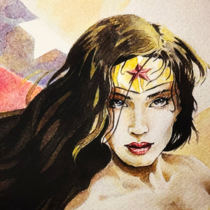 MIKE KRETZ 'Wonder Woman' (2012) Framed Original Postcard - Signari Gallery 