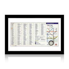 Load image into Gallery viewer, MISS BUGS &#39;Lost Her on the Tube&#39; (2010) Rare Framed London Pocket Map