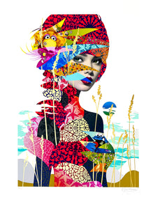 MISS BUGS 'Generated Rapunzel' (2024) 7-Color Silkscreen + Arch. Pigment Print