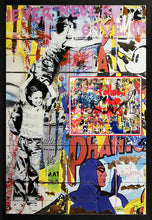 Load image into Gallery viewer, MR. BRAINWASH &#39;Never Give Up + Follow Your Dreams&#39; (2011-2015) Hand-Signed Photo Framed w/ Rare Lithograph Poster