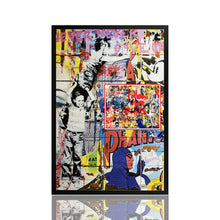 Load image into Gallery viewer, MR. BRAINWASH &#39;Never Give Up + Follow Your Dreams&#39; (2011-2015) Hand-Signed Photo Framed w/ Rare Lithograph Poster