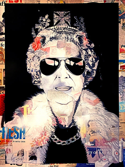 MR. BRAINWASH 'Aviator Queen Elizabeth' (2012) Reproduction Offset Lithograph