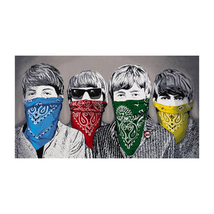 MR. BRAINWASH 'Beatles Banditos' (2012) RARE Grey Ed. Lithograph Poster - Signari Gallery 