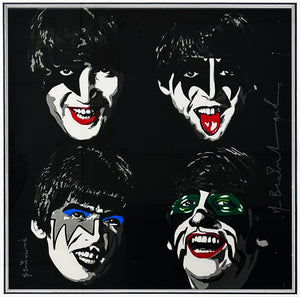 MR. BRAINWASH 'The Beatles as KISS' (2010) Rare Hand-Signed Framed Offset Lithograph - Signari Gallery 