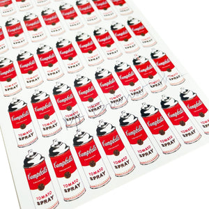 MR. BRAINWASH 'Campbell's Max Spray' (2009-10) Custom Framed Hand-Signed Card + Original Poster