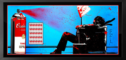 MR. BRAINWASH 'Campbell's Max Spray' (2009-10) Custom Framed Hand-Signed Card + Original Poster