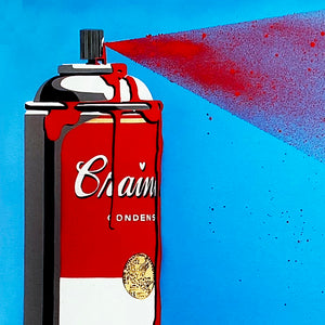 MR. BRAINWASH 'Campbell's Max Spray' (2009-10) Custom Framed Hand-Signed Card + Original Poster