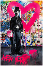 Load image into Gallery viewer, MR. BRAINWASH 'Charlie Chaplin in NY' (2010) "Icons" Original Show Poster - Signari Gallery 