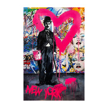 Load image into Gallery viewer, MR. BRAINWASH 'Charlie Chaplin in NY' (2010) "Icons" Original Show Poster - Signari Gallery 