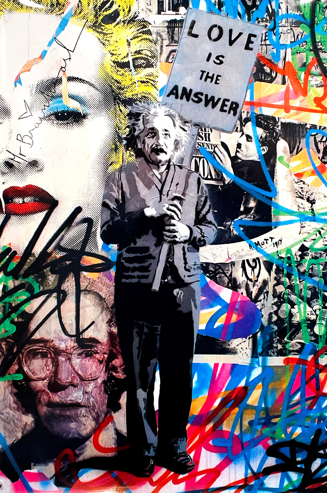 MR. BRAINWASH 'Einstein: Love is the Answer' (2008) Offset Lithograph - Signari Gallery 