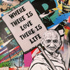 MR. BRAINWASH 'Gandhi: Where There is Love...' (2010) Rare Offset Lithograph Poster