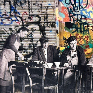MR. BRAINWASH 'Le Bistro' (2008) Original Framed Postcard
