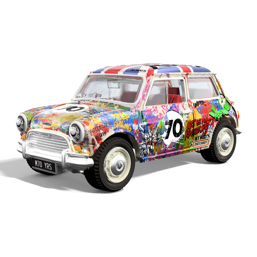 MR. BRAINWASH x Matchbox 'Austin Mini Cooper S' (2024) 1:64 Scale Car + Display