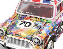 Load image into Gallery viewer, MR. BRAINWASH x Matchbox 'Austin Mini Cooper S' (2024) 1:64 Scale Car + Display - Signari Gallery 