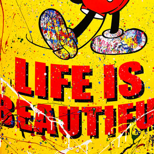 MR. BRAINWASH 'Never, Never, Never Give Up' (2025) Hand-Signed Offset Poster
