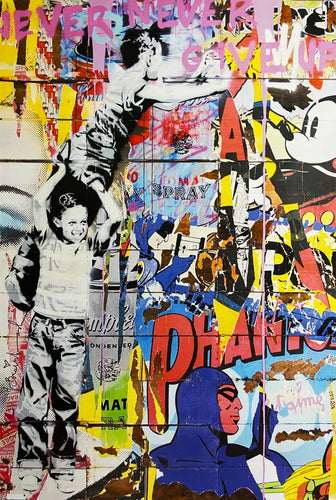 MR. BRAINWASH 'Never Give Up' (2011) Offset Lithograph Poster