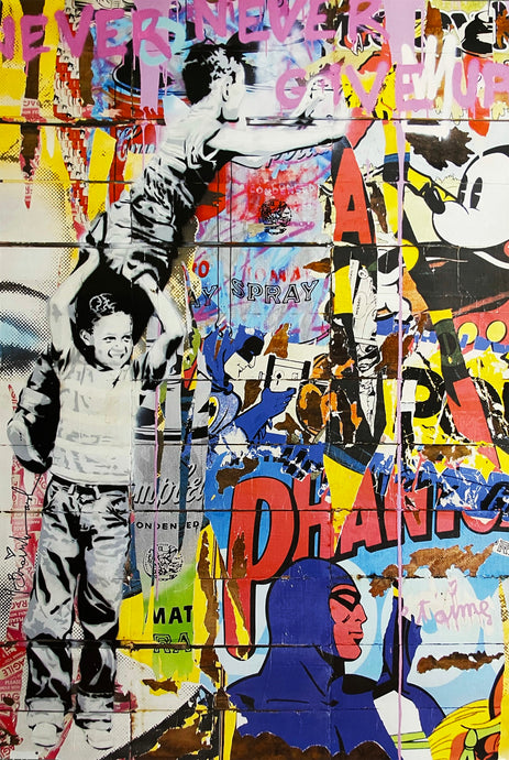 MR. BRAINWASH 'Never Give Up' (2011) Offset Lithograph Poster