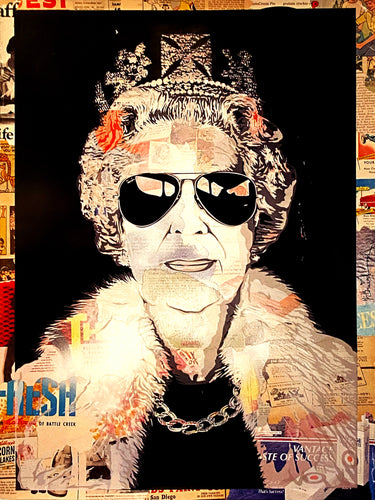 MR. BRAINWASH 'Aviator Queen Elizabeth' (2012) Rare Offset Lithograph