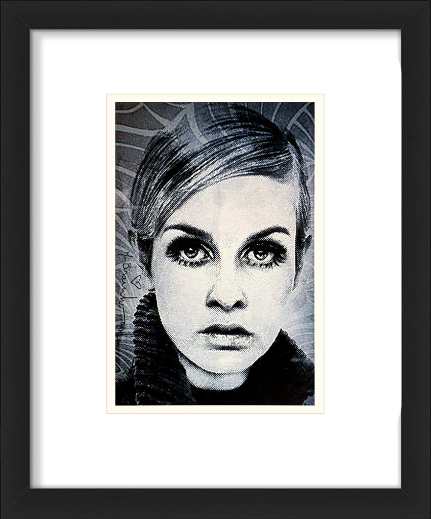 MR. BRAINWASH 'Twiggy' (2010) Original (framed) 'Icons' Show Card