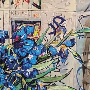 MR. BRAINWASH 'Vase with Irises' (2022) Screen Print - Signari Gallery 