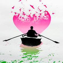 Load image into Gallery viewer, NICK WALKER 'Love Bats' (2021) RARE Screen Print (pink-green) - Signari Gallery 