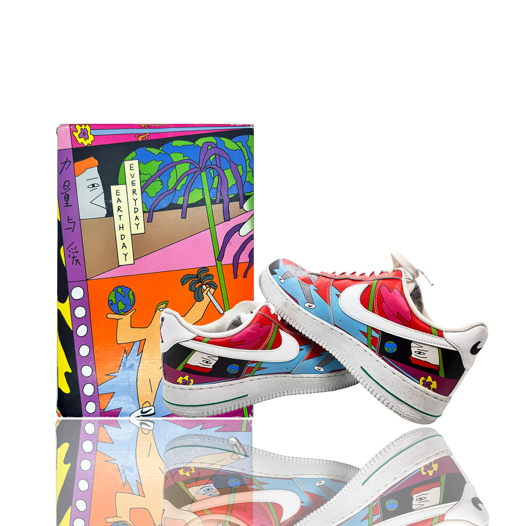 NIKE 'Air Force 1: Flyleather (Ruohan Wang Ed.)' (2020) QS Release Sneakers w/Box