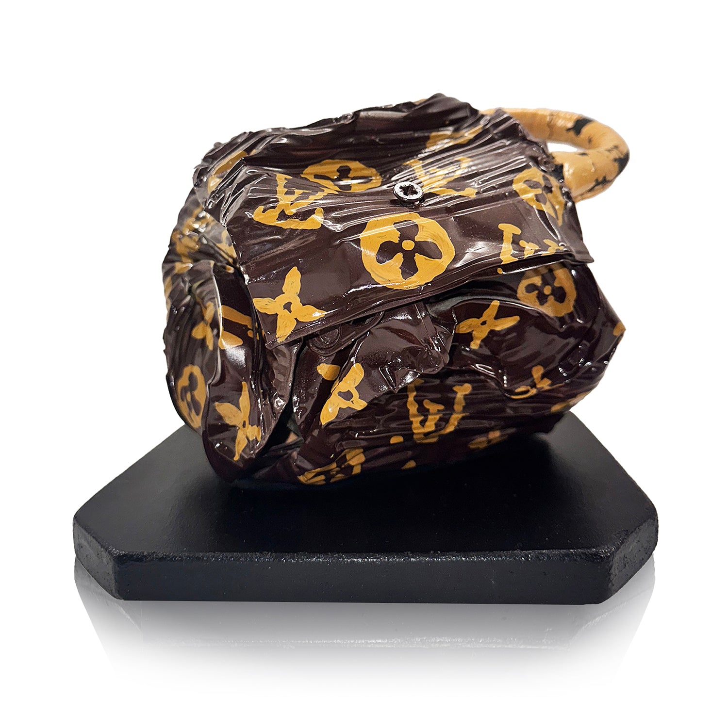 Crushed Louis Vuitton Handbag - Norman Gekko - Sculptures & Carvings, Humor  & Satire, Political - ArtPal