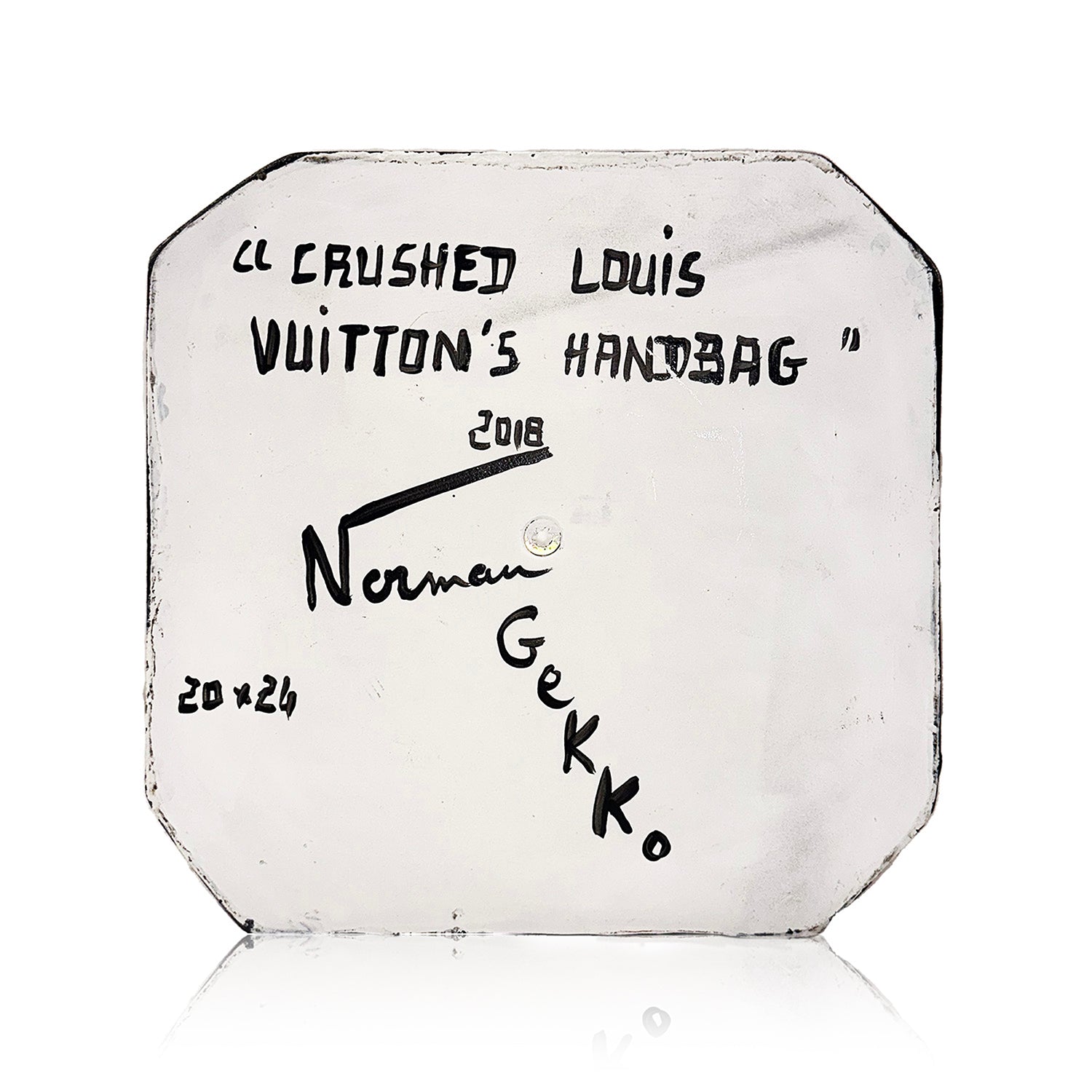 Crushed Louis Vuitton Handbag - Norman Gekko - Sculptures