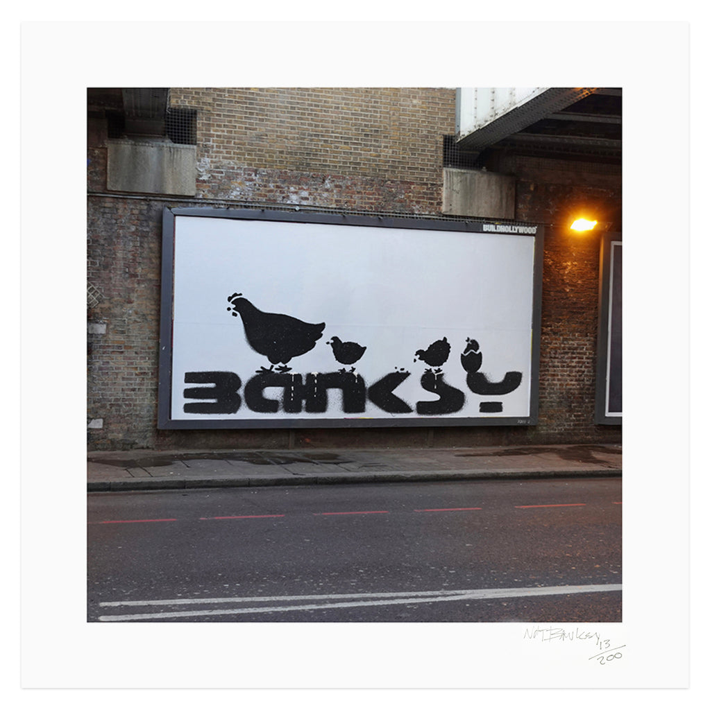 NOT BANKSY x L-13 'Sh*tism in Context: Chicken Feces' (2024) Archival Pigment Print