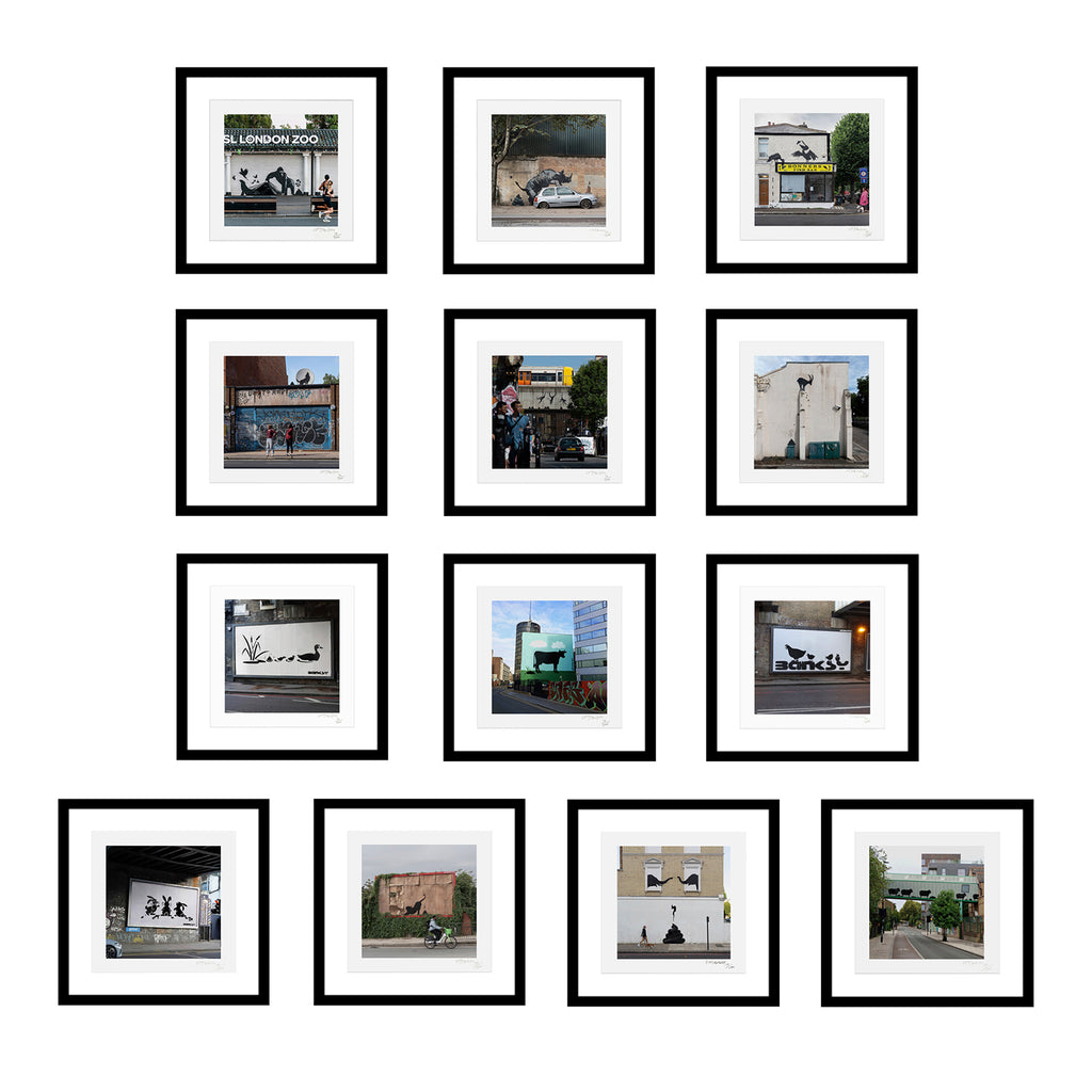 NOT BANKSY x L-13 'Sh*tism in Context' (2024) Framed Archival Print Set of 13 - Signari Gallery 