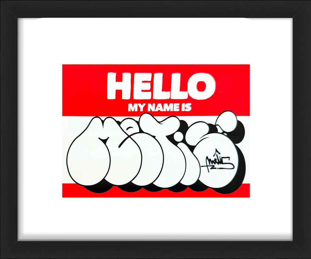 NUNO VIEGAS 'Metis Throwie' (2024) "Hello..." Framed Sticker